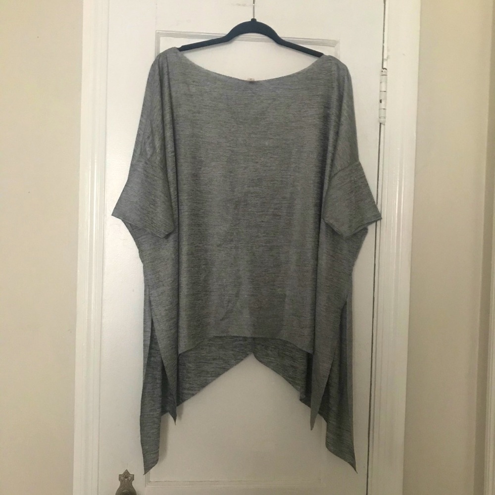 My Beloved Asymmetrical Hem Silver Top